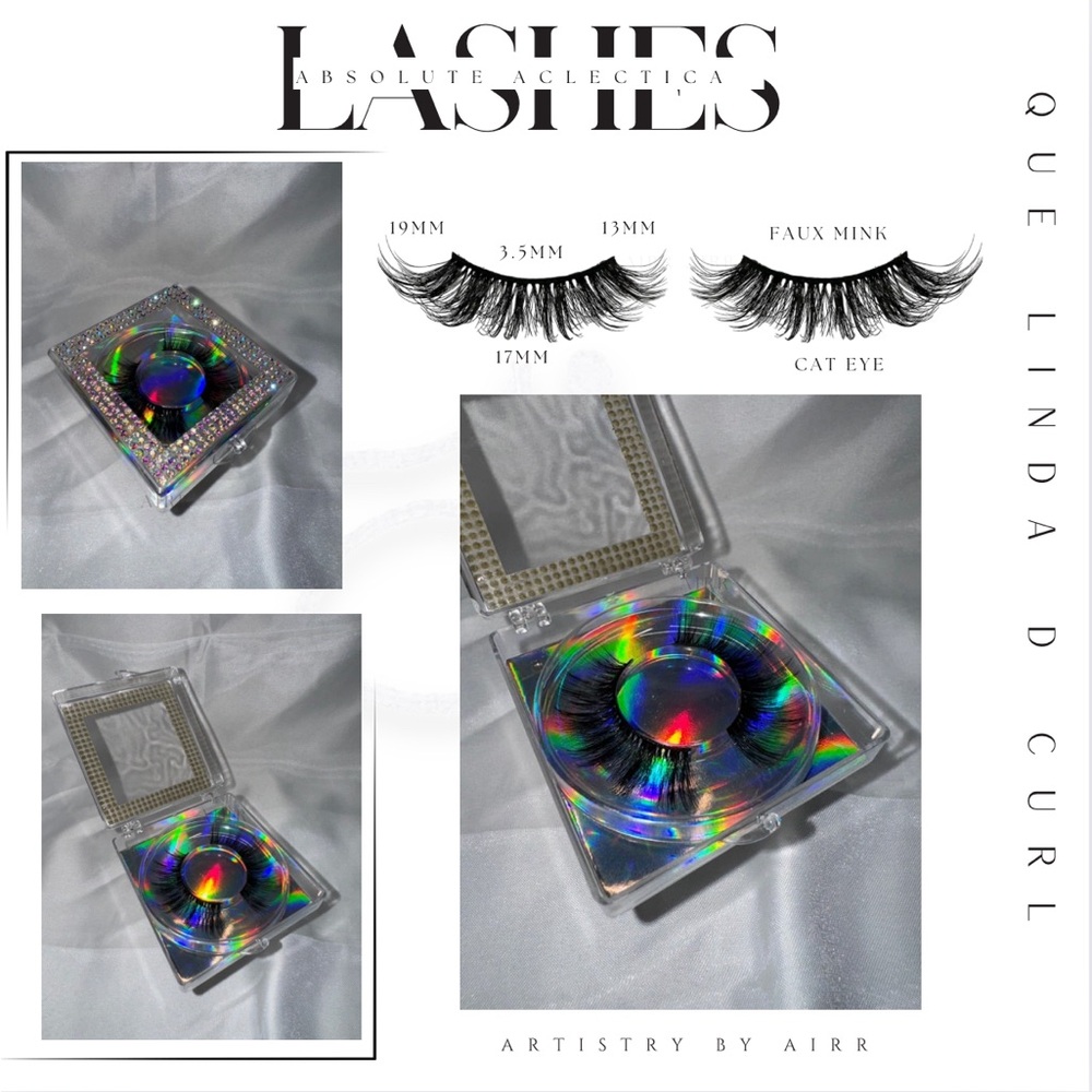 Custom Strip Lash Kit  - Que Linda - D Curl - Cat Eye - Mink